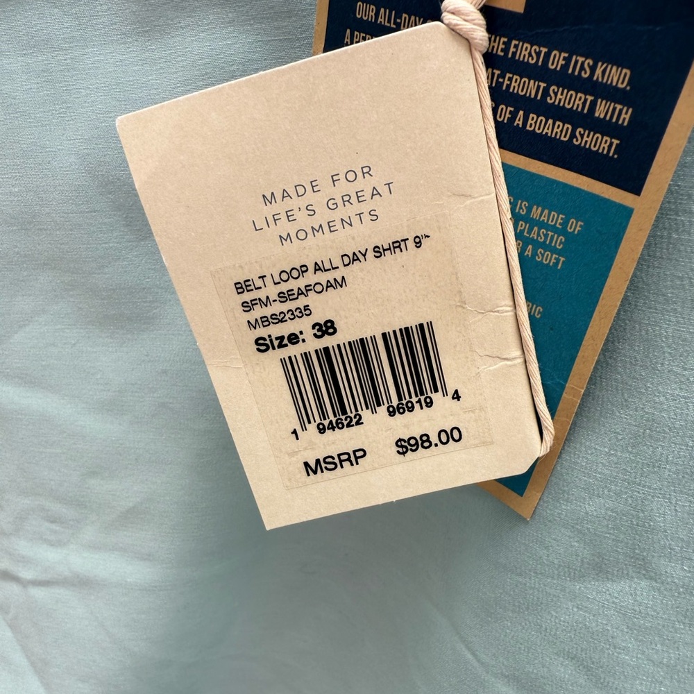 FAHERTY All Day Casual Shorts Seafoam Pale blue - Picture 4 of 4